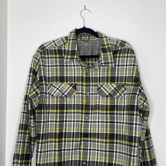 Eddie Bauer Yellow Long Sleeve Plaid Flannel - Picture 2 of 9
